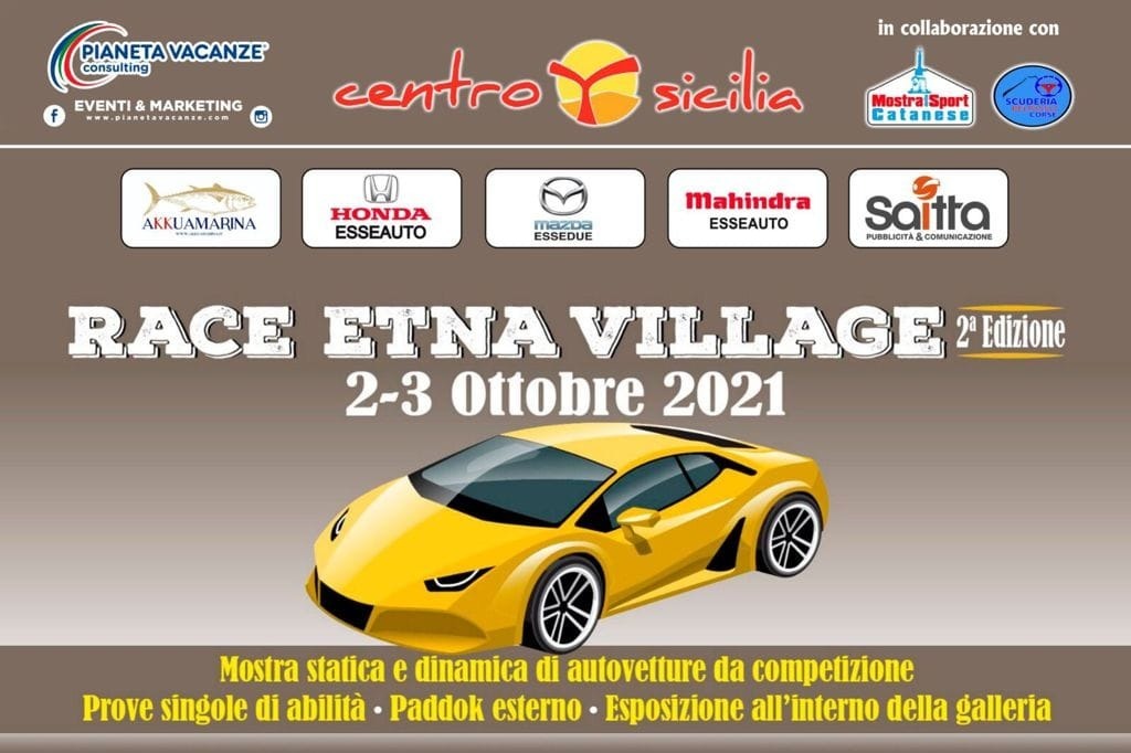 Race Etna Village al Centro Sicilia il 2 e il 3 ottobre