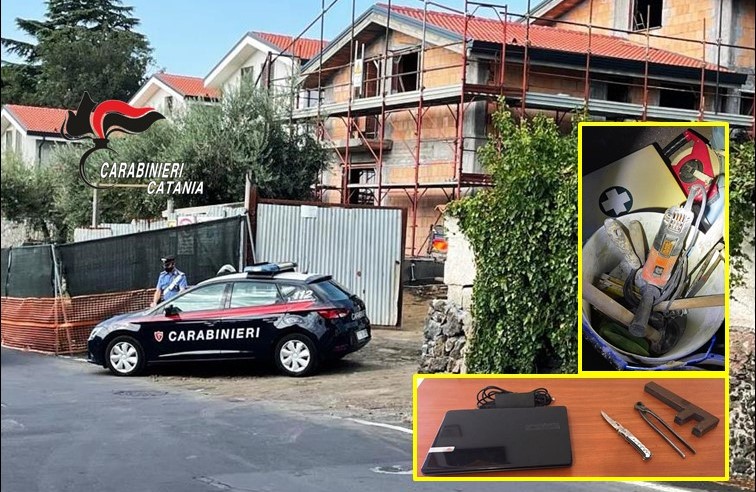 Rubano attrezzi in un cantiere edile a Trecastagni