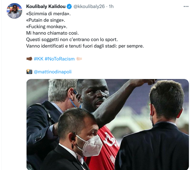 Koulibaly accusa razzismo