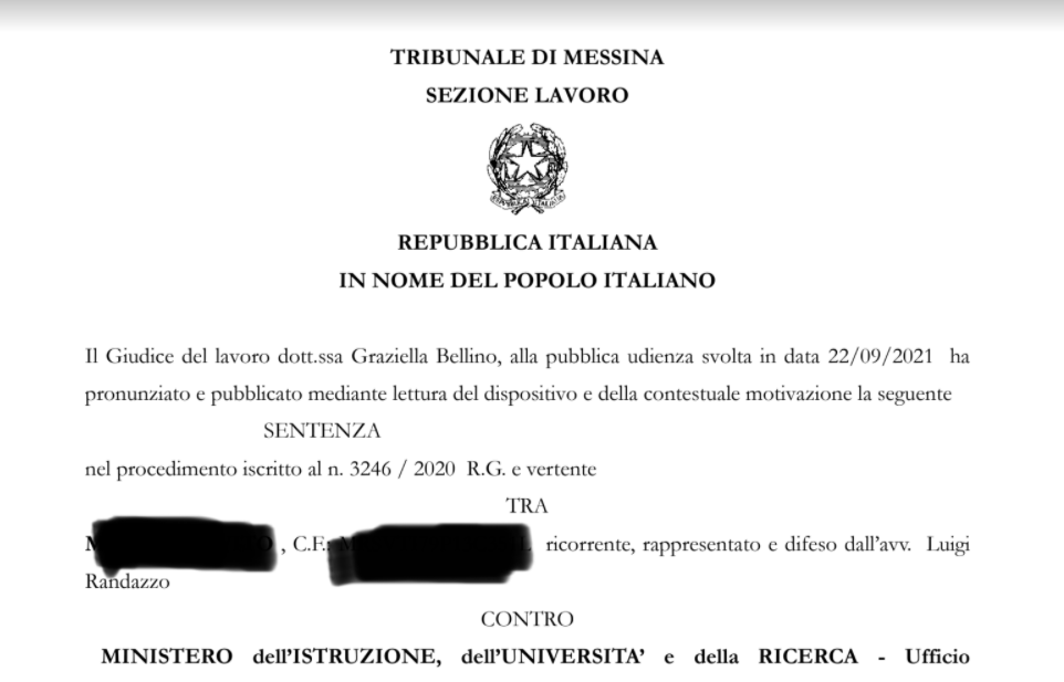 sentenza diploma abilitante