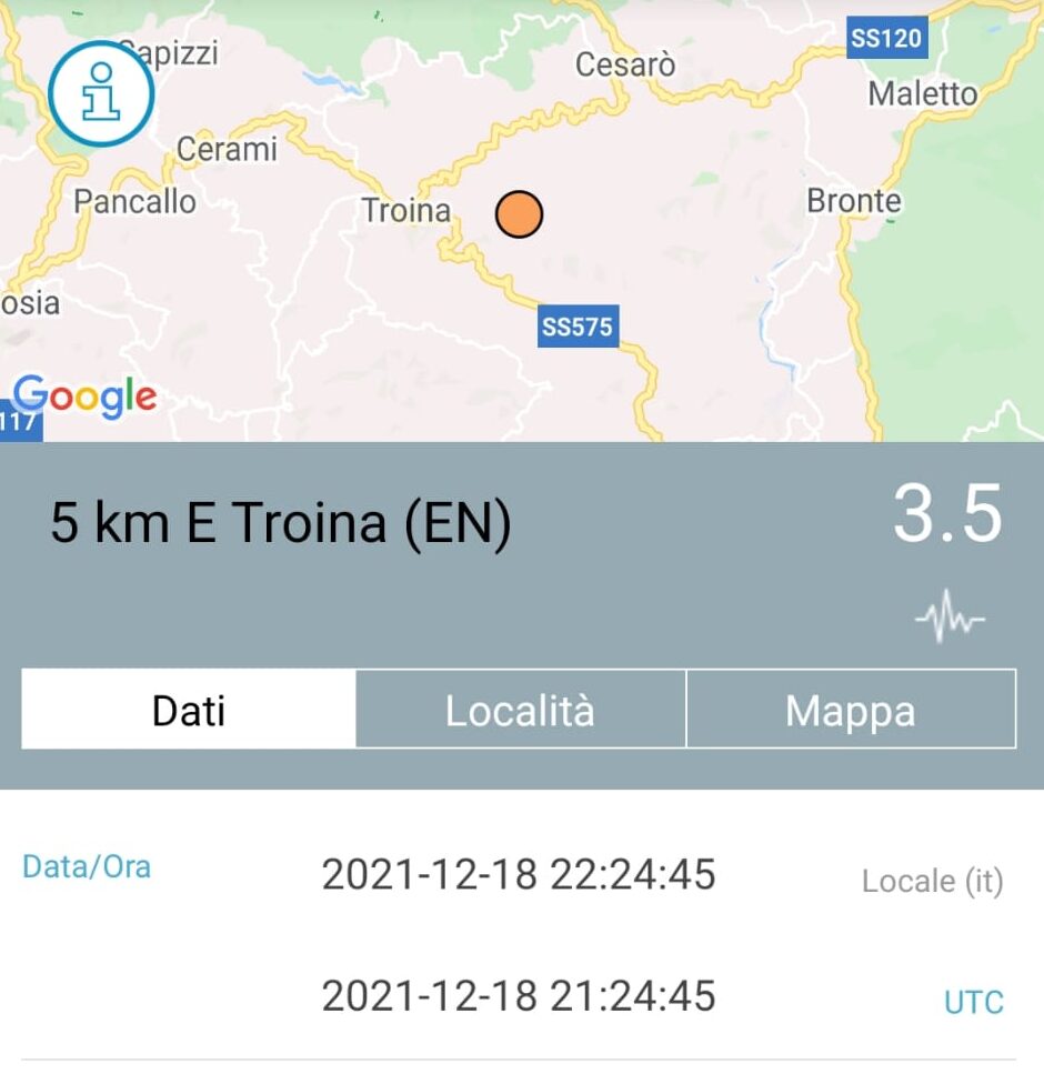 terremoto troina