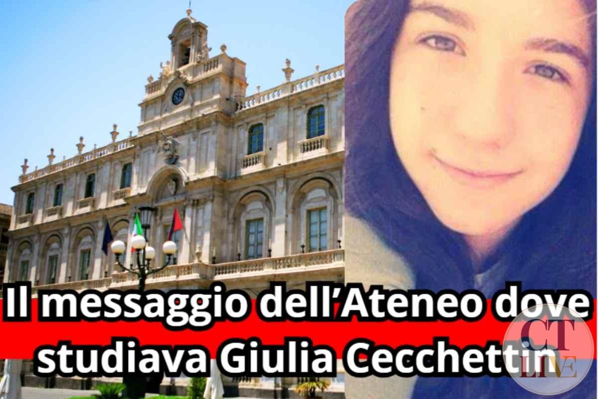 Giulia Cecchettin ricordo minuto silenzio Università Catania