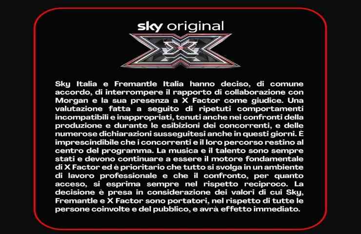 comunicato Sky