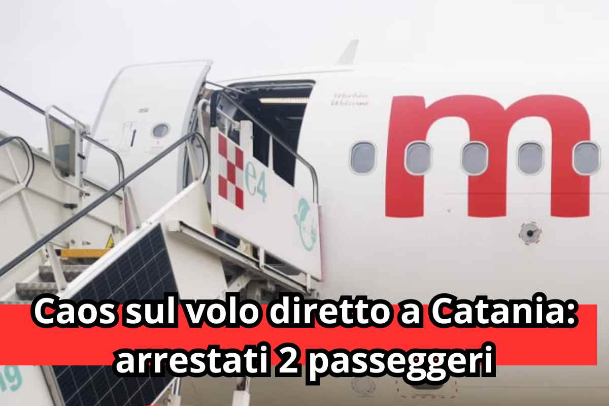 Aereo per Catania bloccato a Malta: arrestati due passeggeri